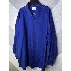 Pierre Cardin Mens Regular Fit Blue Long Sleeve Button Up Shirt 19-19.5 34/35